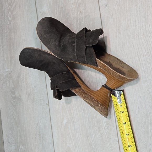 Papillio By Birkenstock Women Suede Heels Mary Jane Clog sz 38/7 - Picture 7 of 12